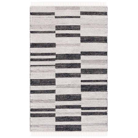 Safavieh 6 x 9 ft. Natural Flat Weave Rectangle Area Rug, Ivory & Black NAT225Z-6